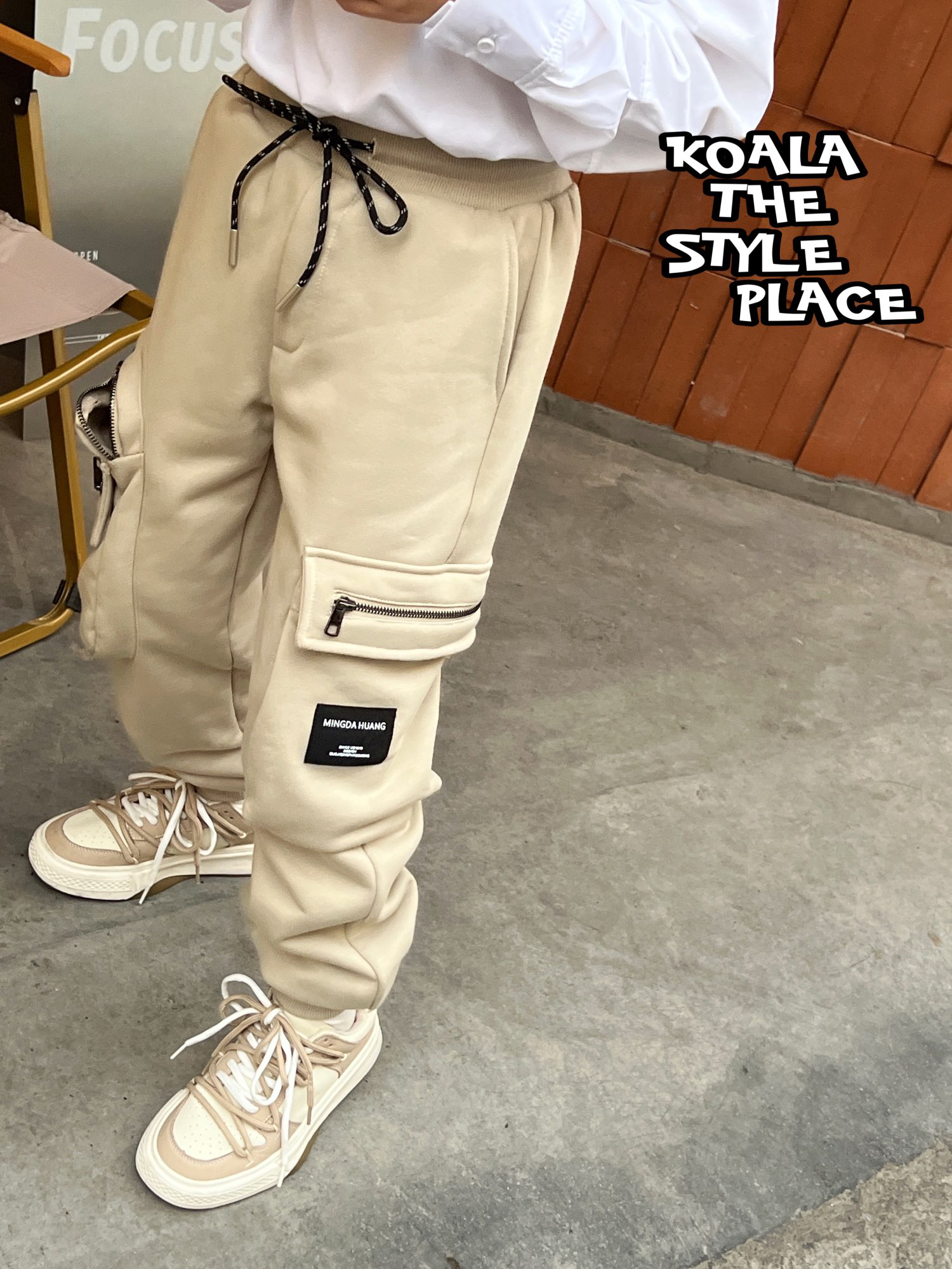 特价KOALA考拉儿童加厚加绒卫裤冬季保暖男女童裤子100-165码