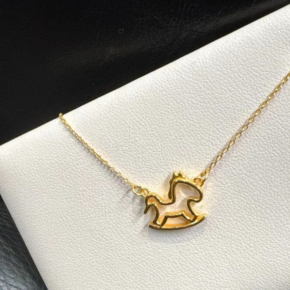 足金999/5G小木马套链/尚金珠宝/点购买选克重，链长