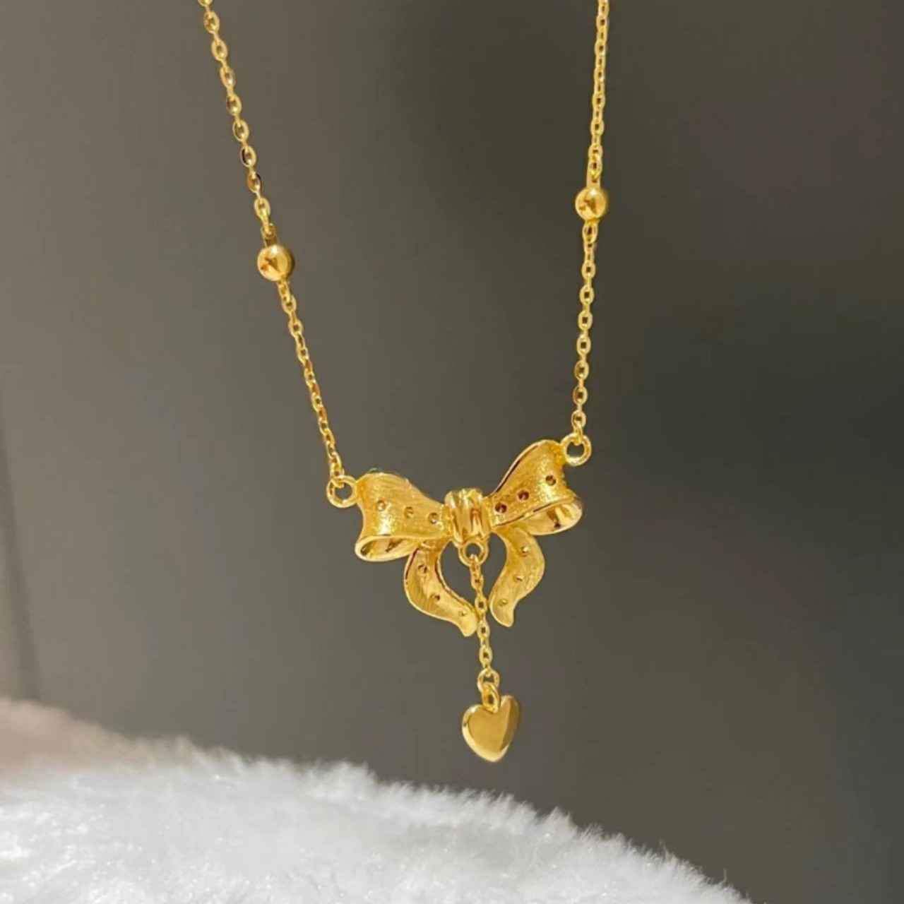 尚金/足金999/5G在逃公主蝴蝶结套链/默认龙虾扣/链长42+3cm