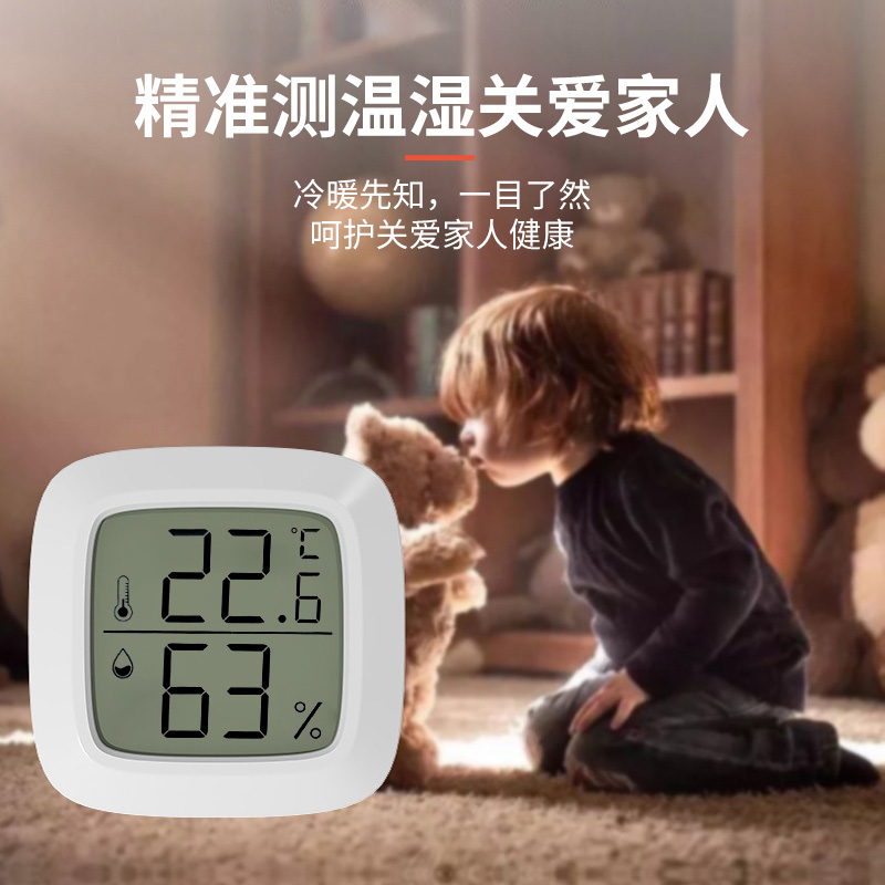 【浣熊博士】低价湿度计温度计家用高精准婴儿房室温挂式电子气温计