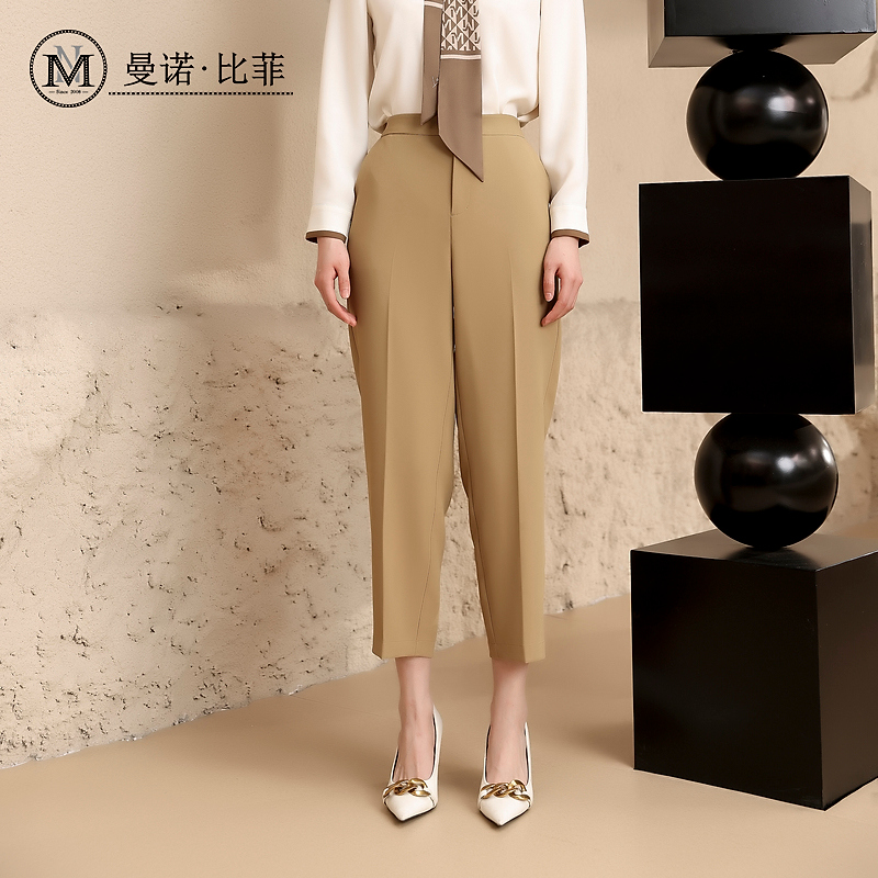 【小铃铛】曼诺比菲优雅职场梭织长裤MCCK131032