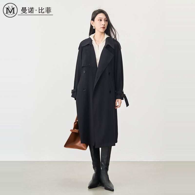 【艾美甄选】双排扣时尚风衣外套MEHG132043