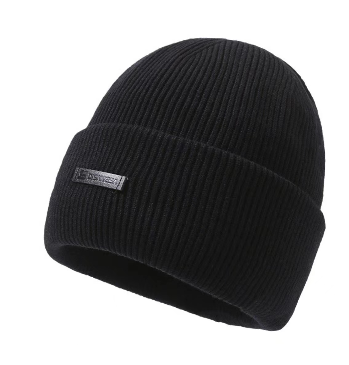 韩版时尚潮流单层针织帽皮标休闲百搭情侣冷帽运动户外时尚春秋季