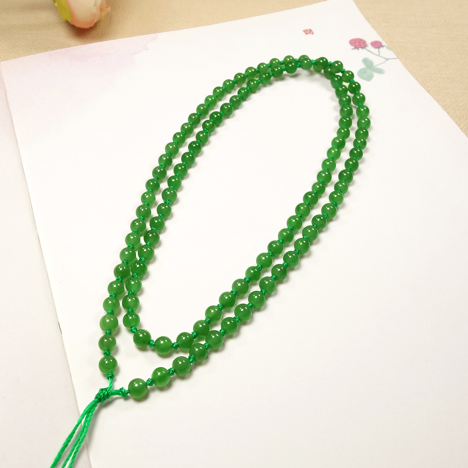 天然和田玉老坑碧玉阳绿精工手编精品吊坠挂链毛衣链多样性发货