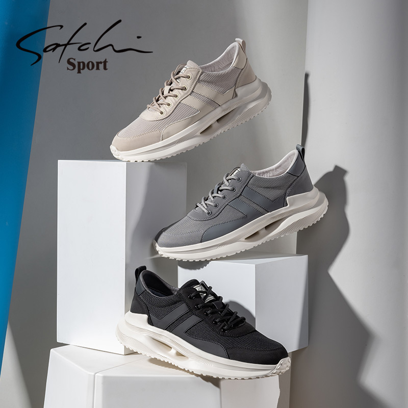 沙驰运动男鞋官方正品透气网面运动软底舒适百搭运动鞋休闲鞋