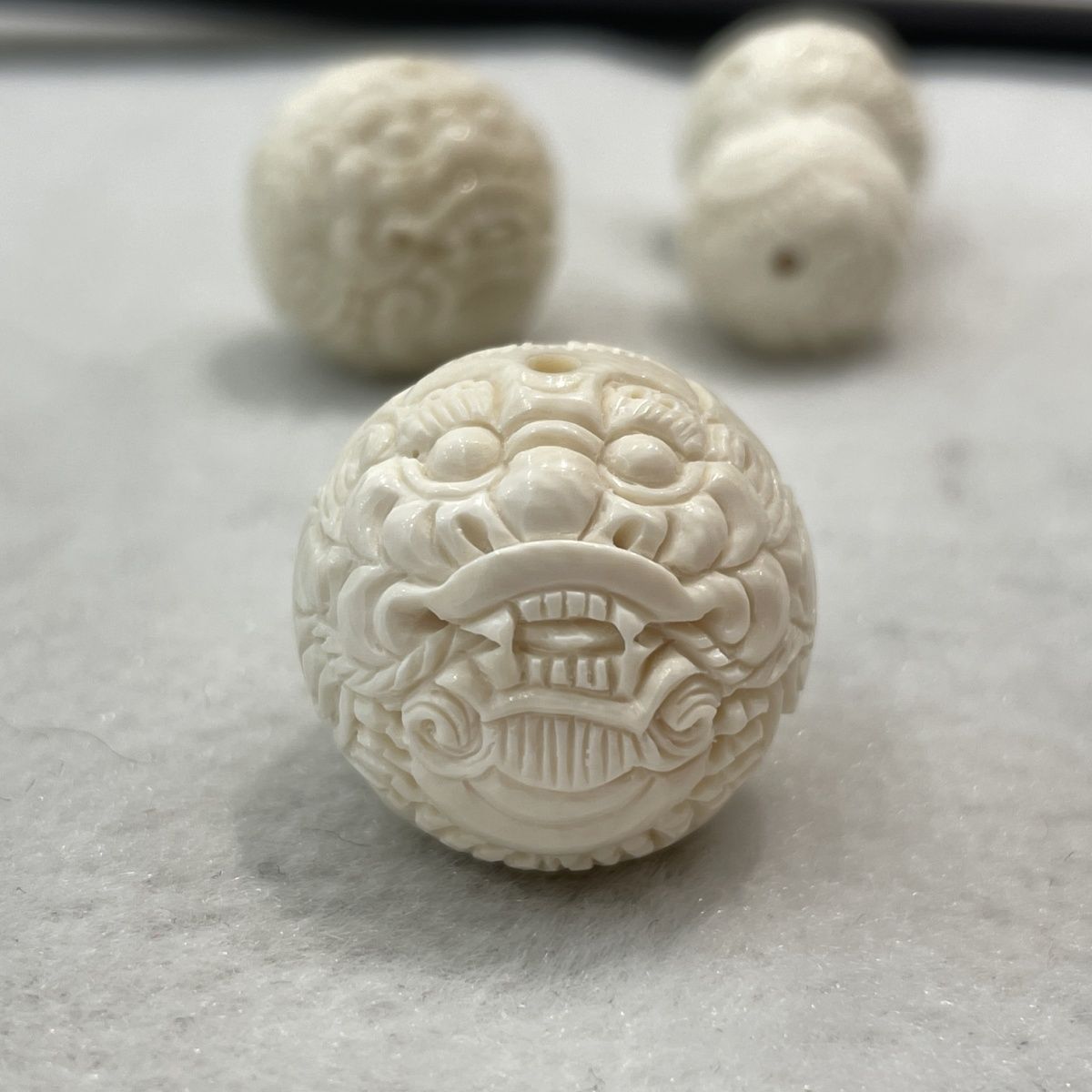 猛蚂牙手工精雕貔貅圆diy珠串搭配腰珠顶珠散珠手串项链菩提配饰