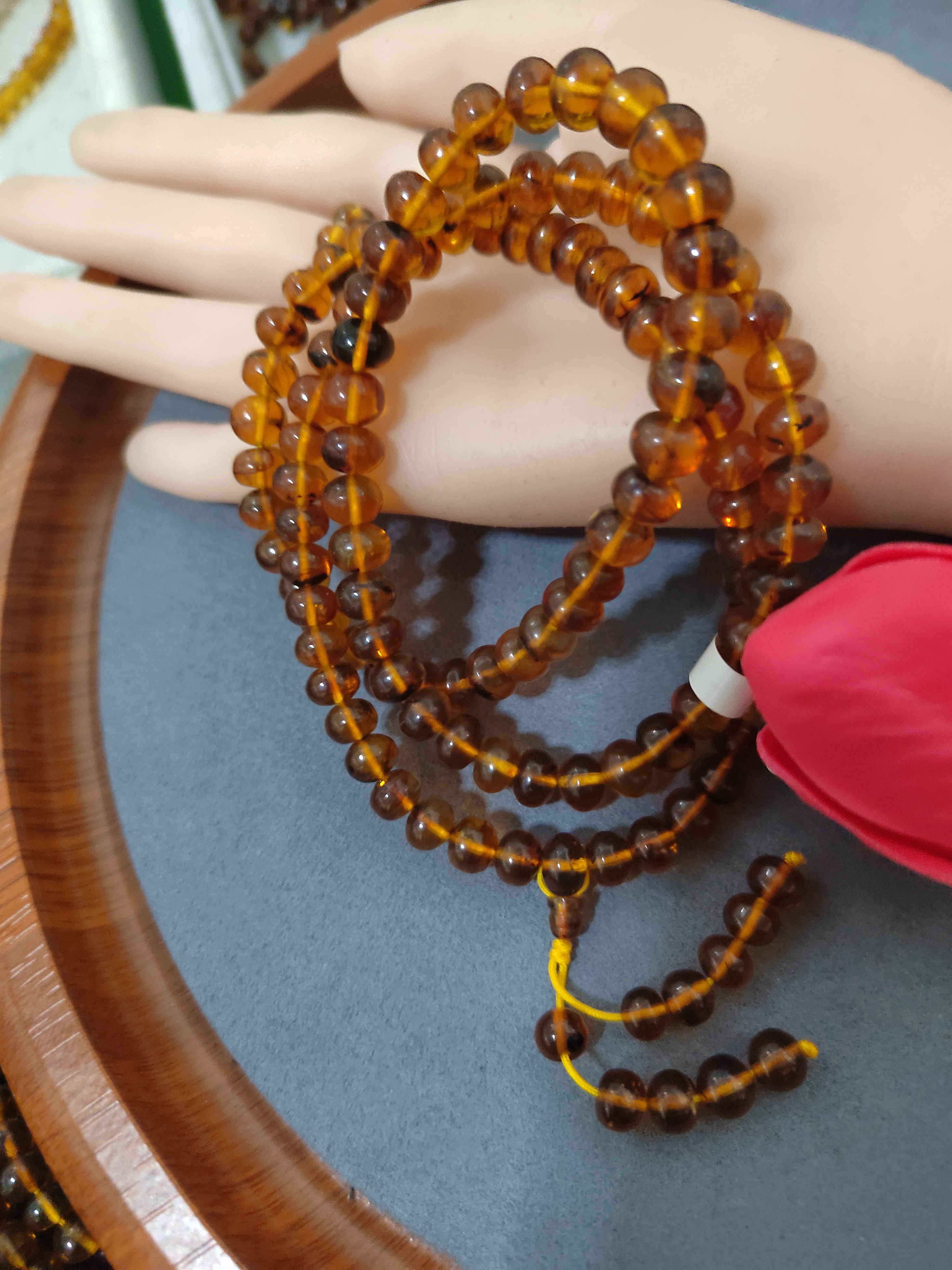 7mm108手串项链多圈金血料抚顺琥珀蜜蜡