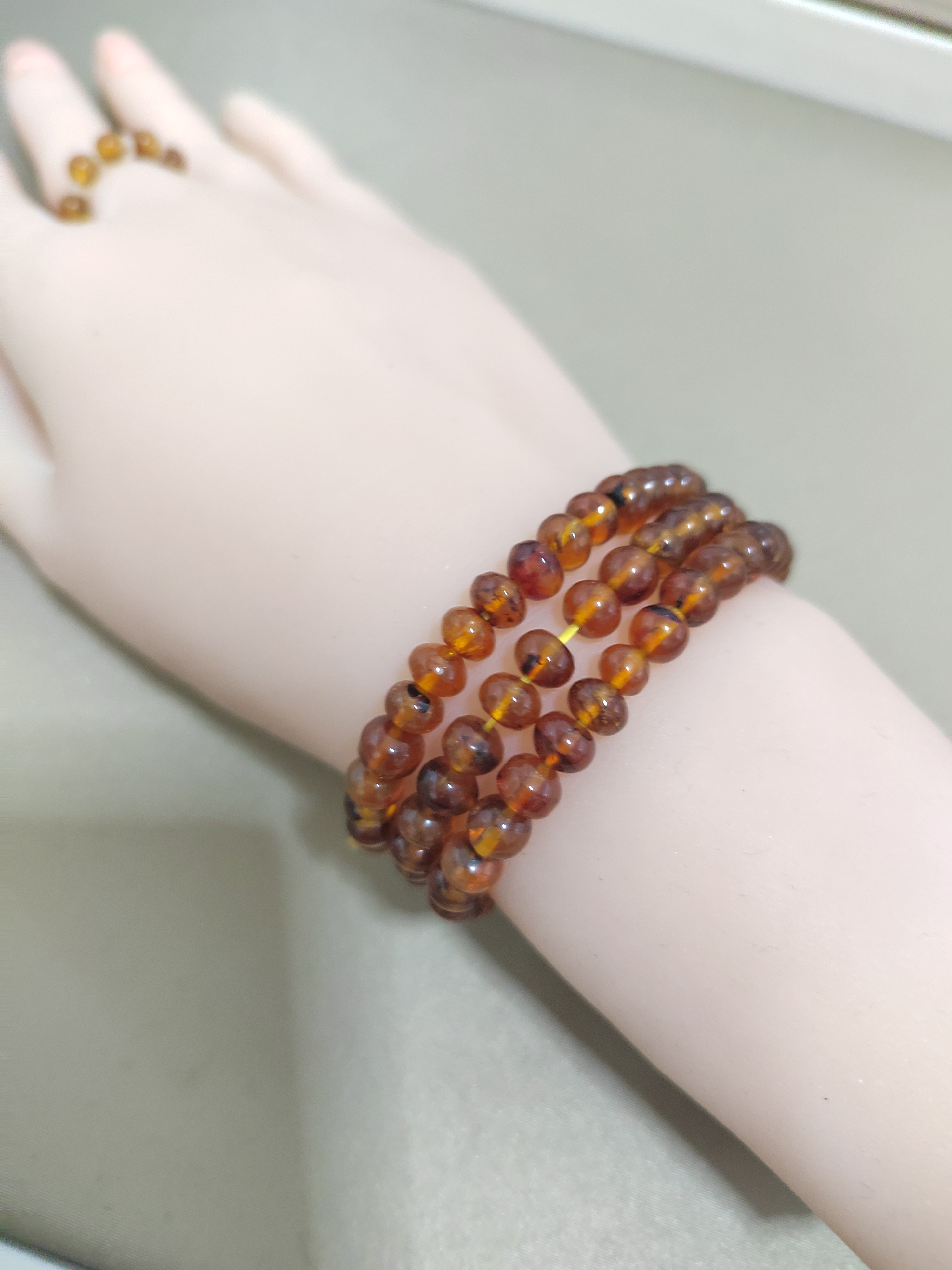 5mm多圈手串抚顺琥珀百搭时尚