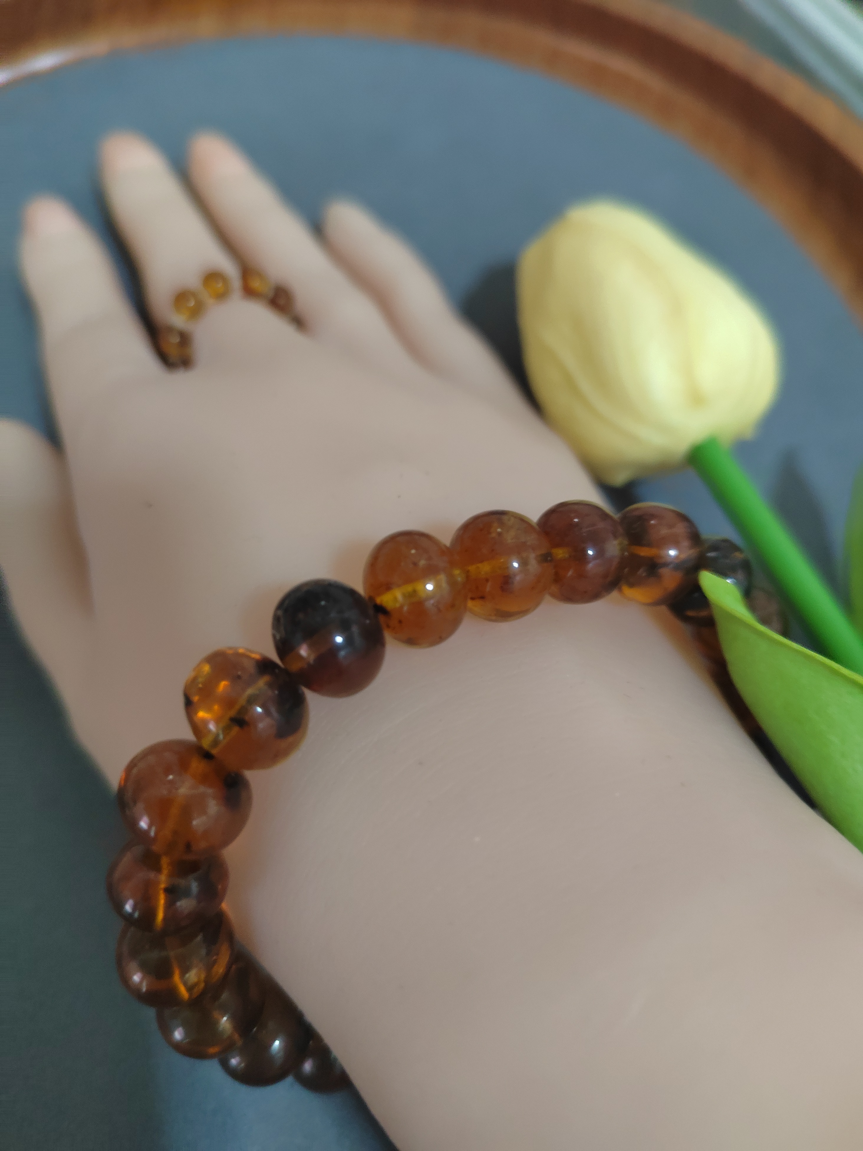 10mm单圈手串抚顺琥珀蜜蜡时尚男女同款