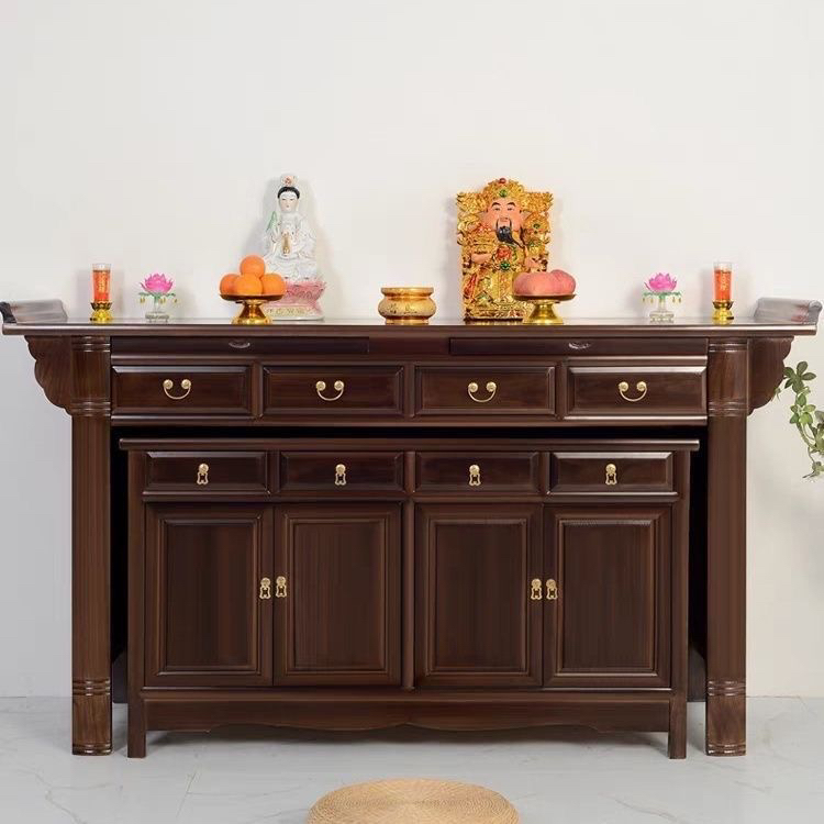 榆木实木供桌佛台香案套柜中堂柜家用贡台长条桌
