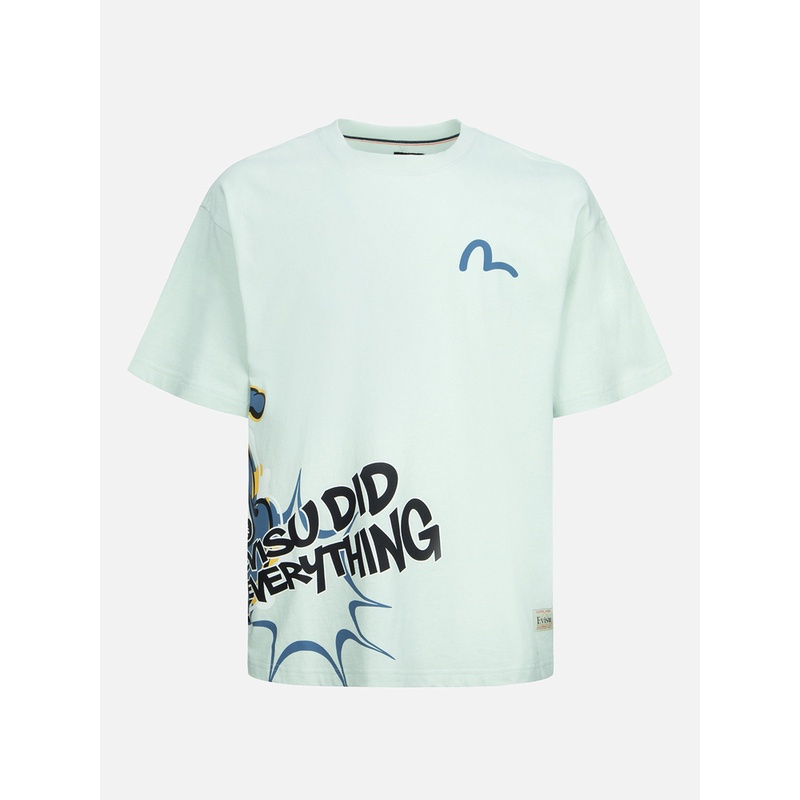 EVISU夏季新款夏季海鸥达摩宽松百搭短袖T恤2ESHTM3TS514LFCT