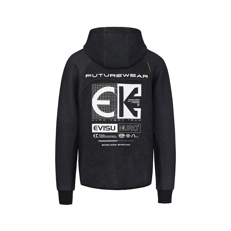EVISU 流行休闲百搭经典男士EK标志印花开衫卫衣 2EAGNM0SW355FF