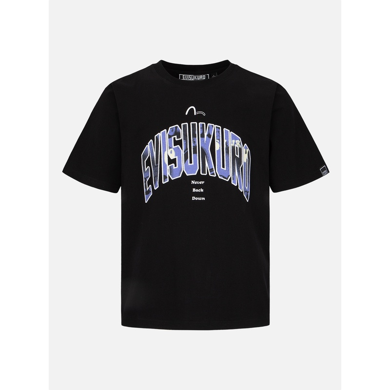 EVISU 男士涂鸦风格潮流百搭印花T恤圆领2ESGNM3TS582XXCT