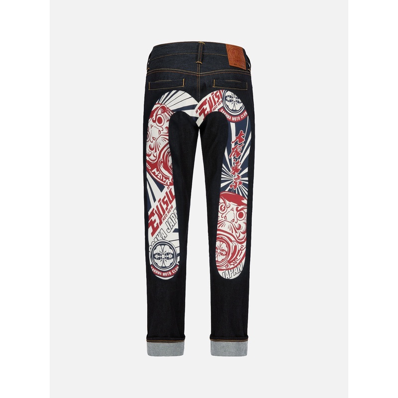 EVISU 秋冬男士休闲直筒牛仔裤机车达摩大M裤子 2EAADM2JE90317CT