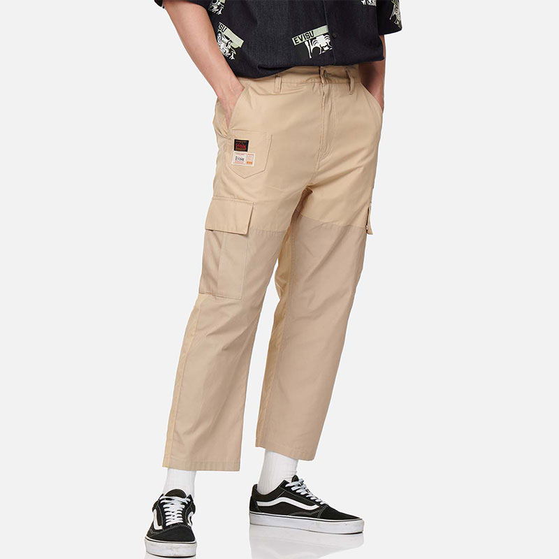 EVISU 新潮男装裤子拼色口袋海鸥印花休闲长裤男2ESHTM1PT215ST