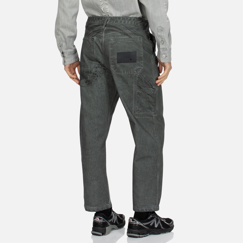 EVISU秋冬男士海鸥休闲潮流水洗直筒牛仔裤2EAGNM3JE1907STCT