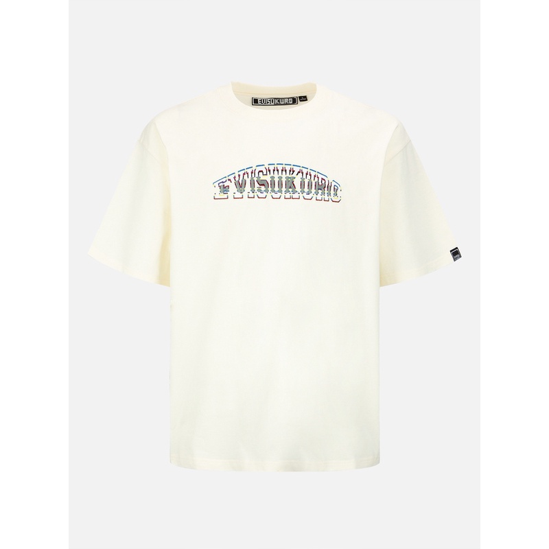 EVISU夏季简约潮牌宽松男女同款百搭休闲短袖t恤2ESGNM2TS563BZCT