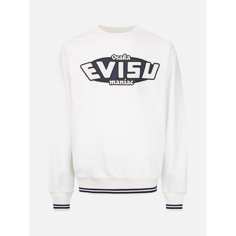 EVISU 秋冬新潮男装商标印花情侣圆领卫衣男2EAHTM2SW300RXCT