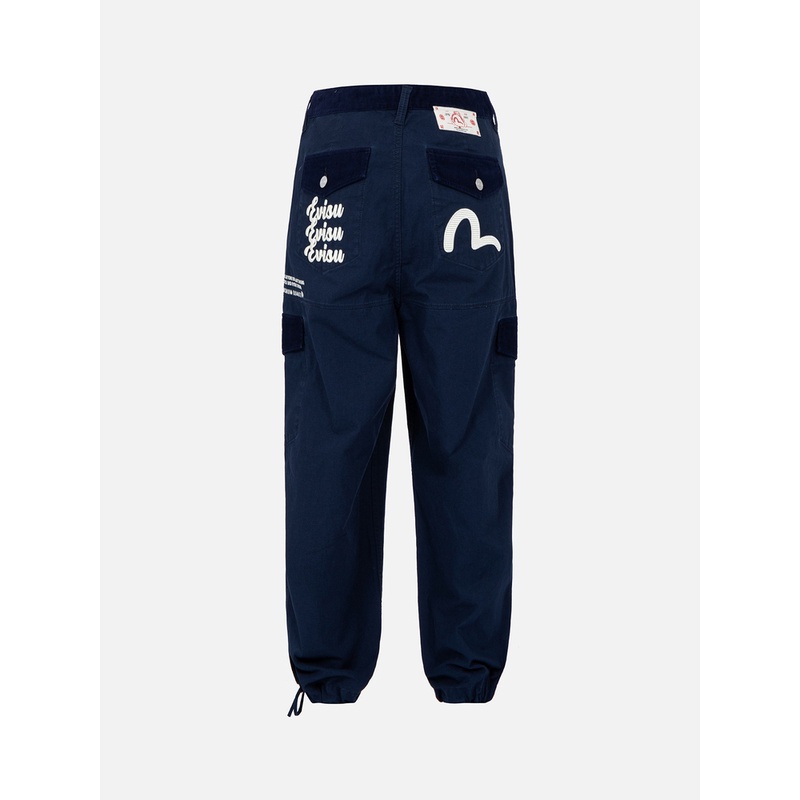 EVISU 男士小海鸥与刺绣工装裤子宽松休闲裤2EAHTM2PT140WLCT