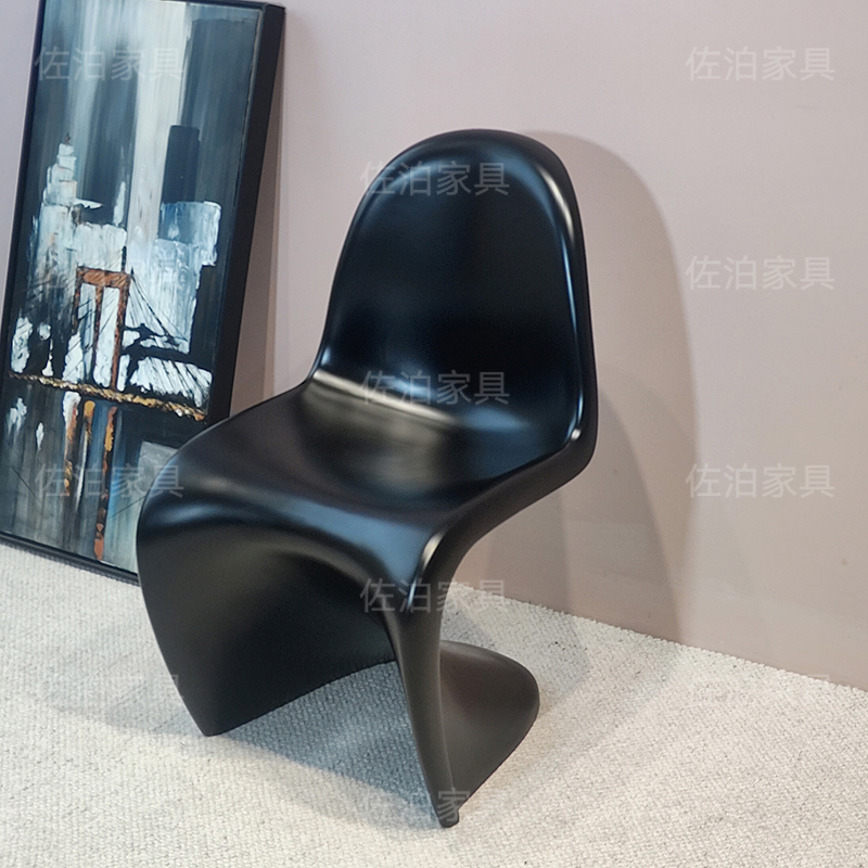 北欧潘东椅家用奶油风家具创意设计师椅子玻璃钢诧寂风美人椅 S椅