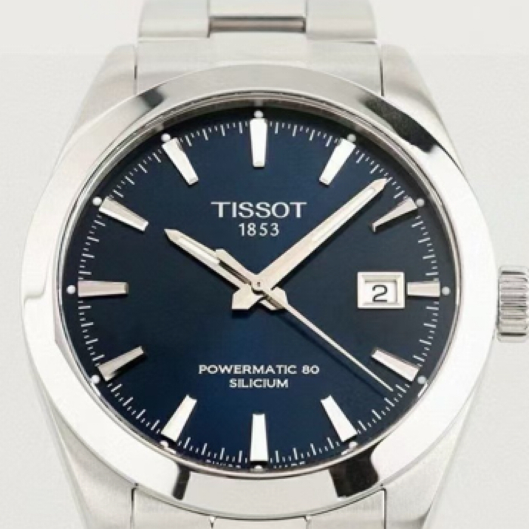 99新 Tissot/天梭 瑞士手表 风度系列腕表 钢带机械男表 表径40mm
