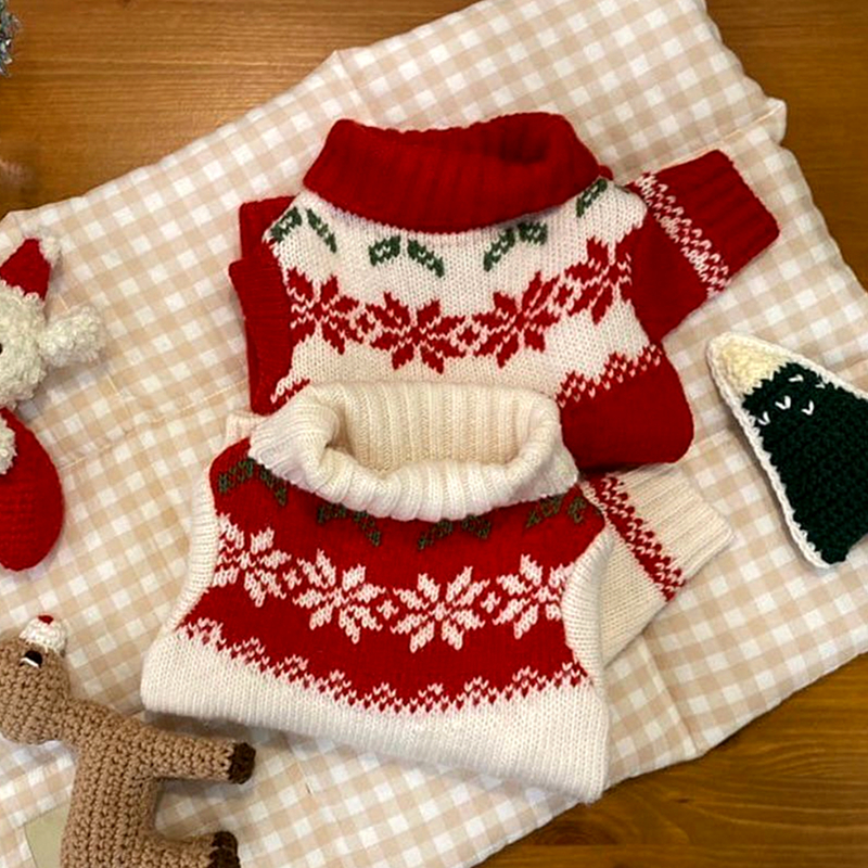 狗狗针织毛衣贵宾雪纳瑞泰迪比熊博美小型幼犬宠物猫咪秋冬装衣服