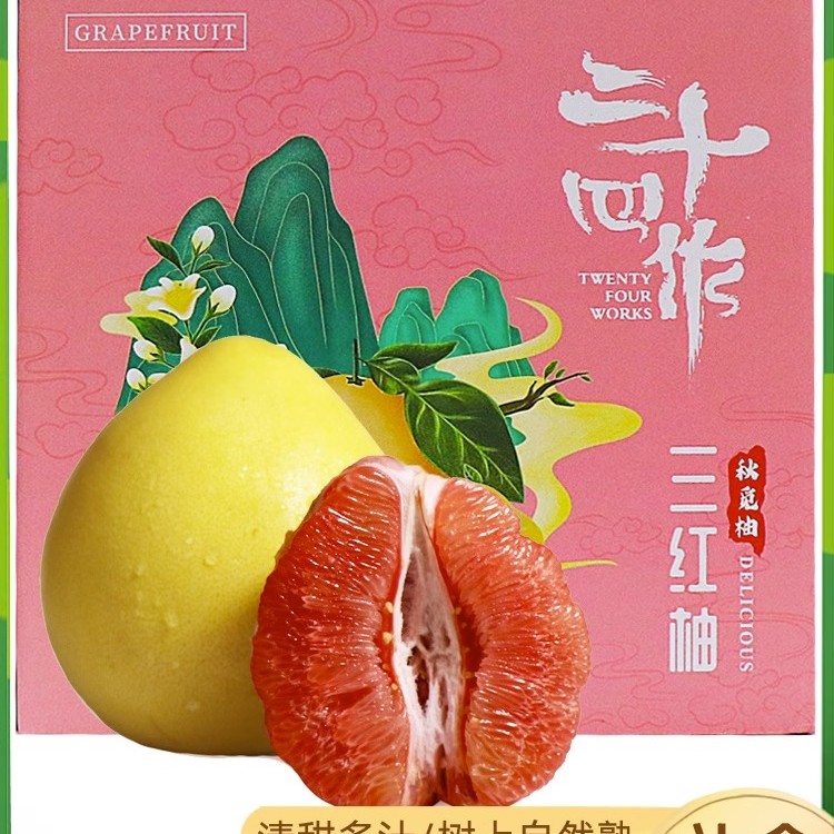 【老沙严选】当季新鲜“二十四作”三红柚   2/4个装