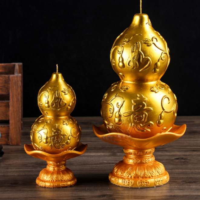 单盏燃烧28/96/小时葫芦蜡烛大号小号金属底盘燃烧