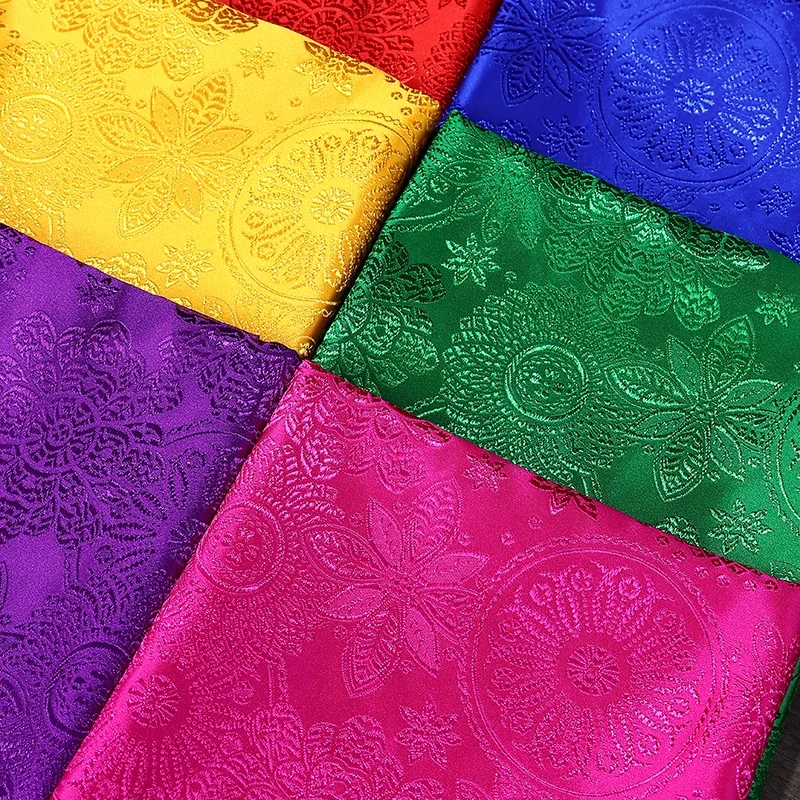 新中式高档丝绸中国风复古提花丝绸缎马面裙古装汉服唐装服装面料