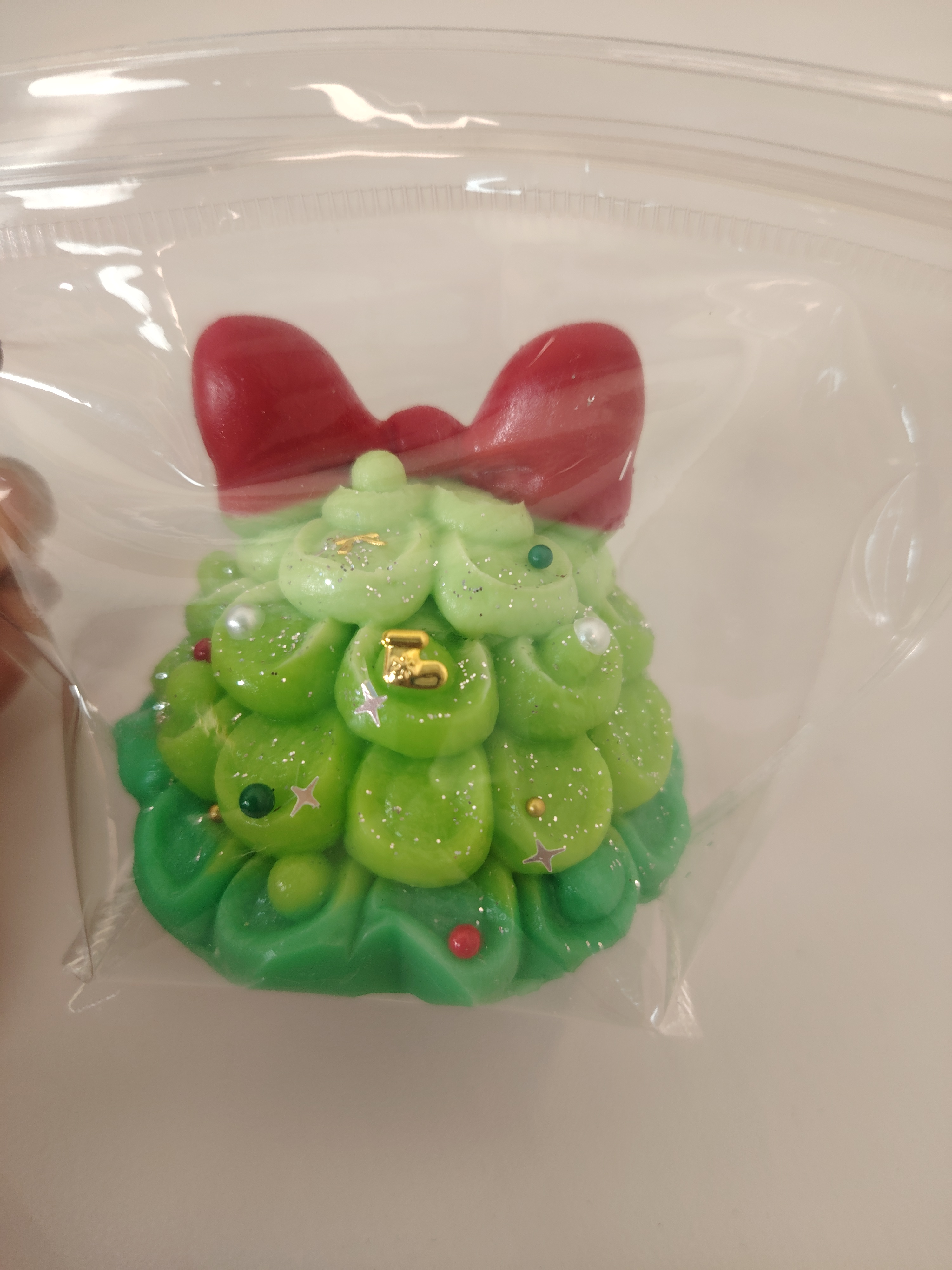 蝴蝶结圣诞树慕斯捏捏