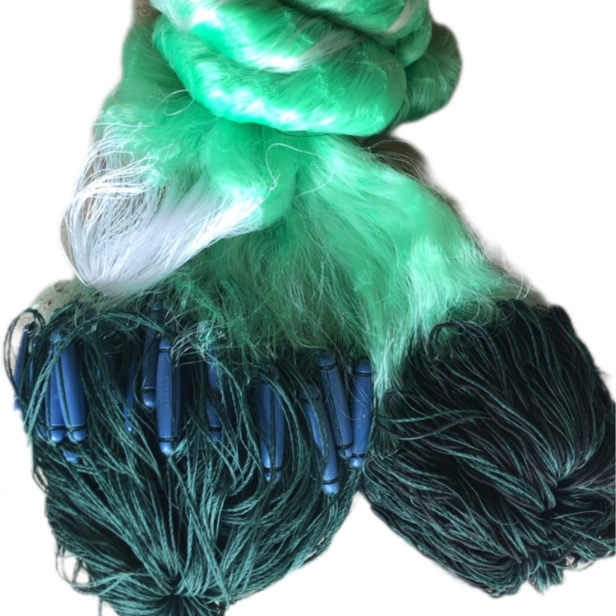 塑料漂绳坠三层渔网鱼网8米10米15米粘网沉网挂网丝网捕鱼网鲢鱼