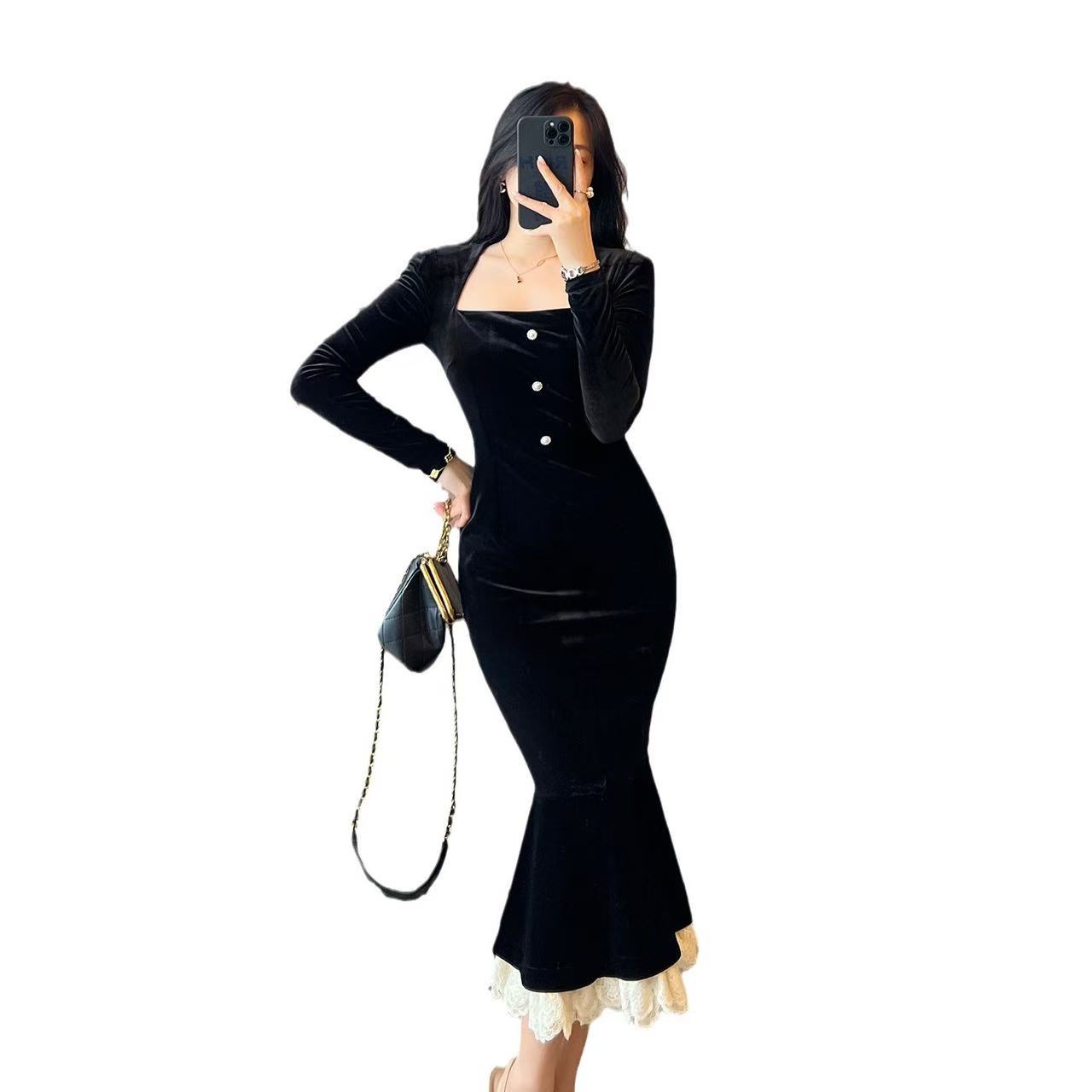 【201-300】冉星时尚长裙气质高贵连衣裙