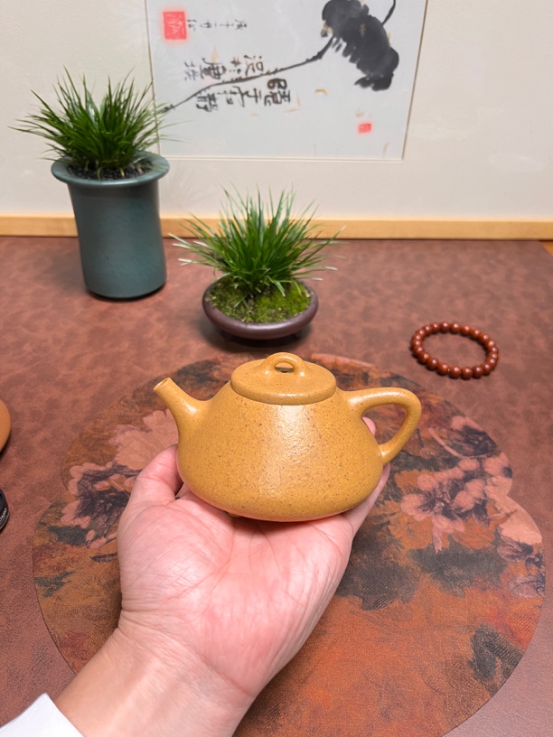 古法手磨10目老宕口黄金段230cc，会开片介意勿拍