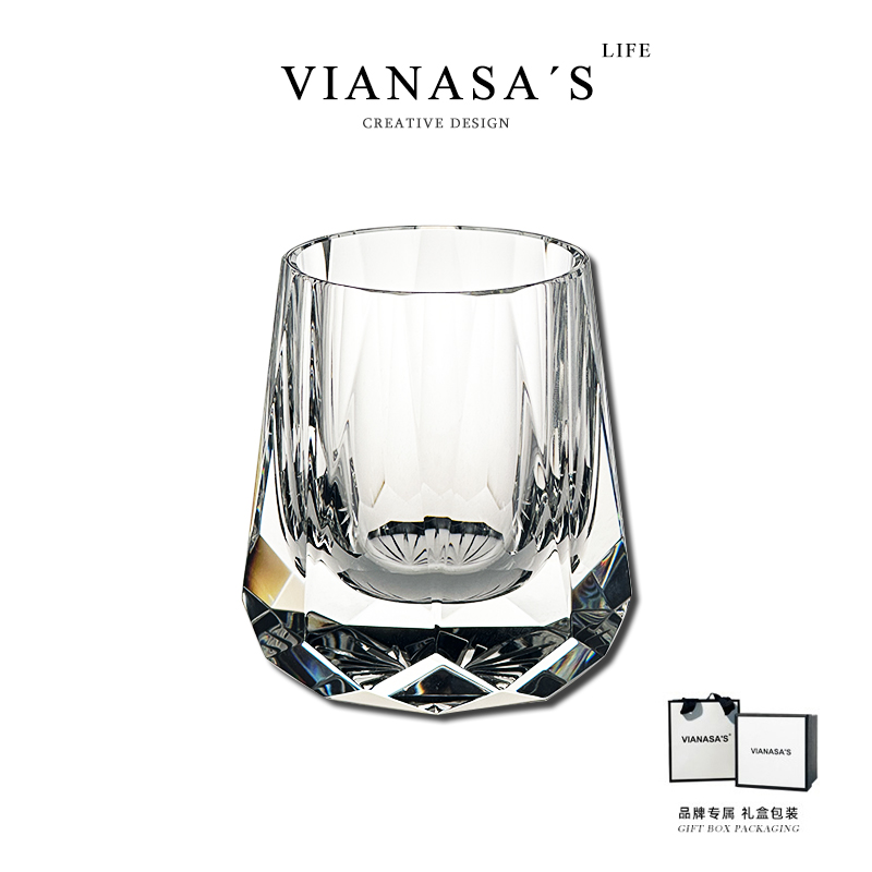 VIANASA'S宙斯之石K9水晶酒杯威士忌酒杯烈酒杯高档轻奢送礼个性