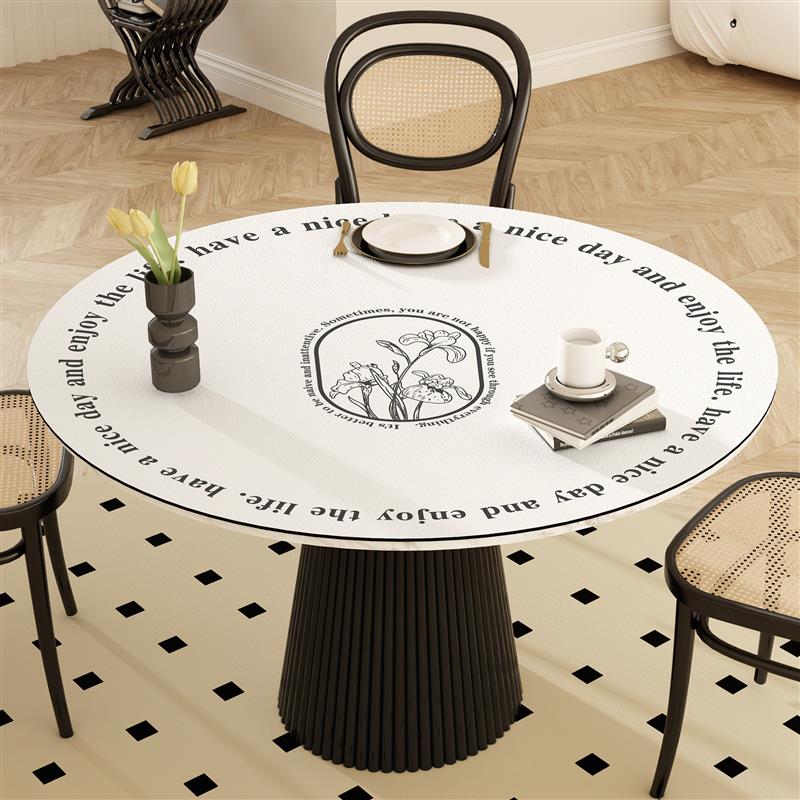 硅藻泥美式圆桌桌垫轻奢高级感吸水防滑防烫茶几餐桌垫圆形桌垫子