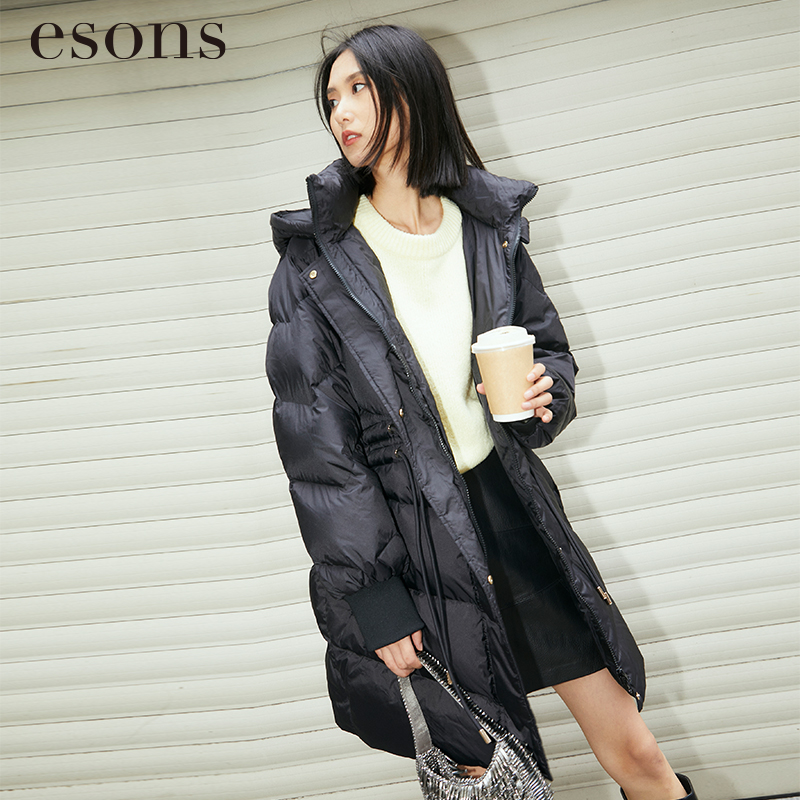 esons/爱城市【商场同款】新款连帽立领蚂蚁腰羽绒服34876610