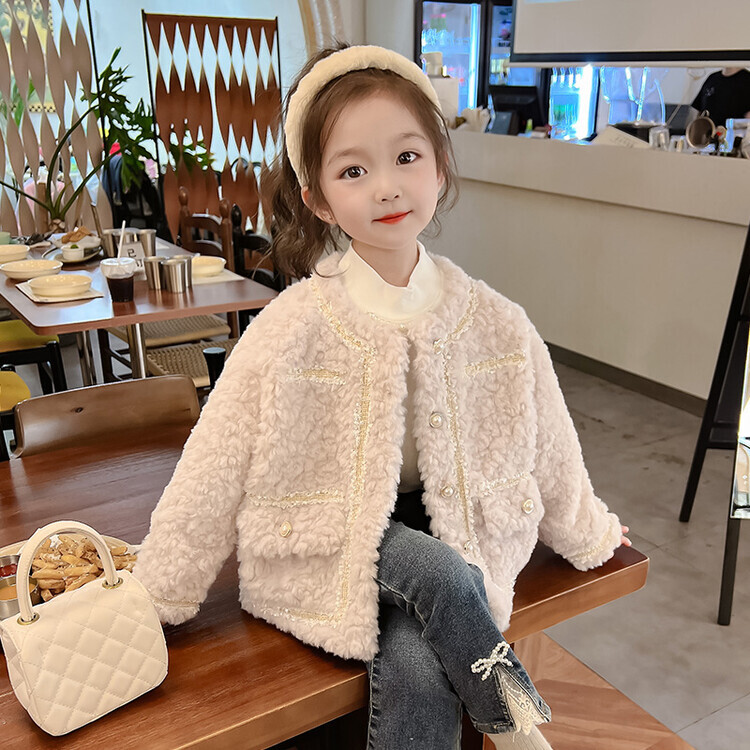 儿童衣服女童2023新款爆款冬季洋气小女孩时髦外套女童新款外套