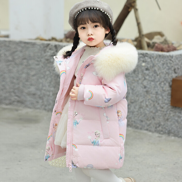 2023新款爆款女童羽绒服女童羽绒服长款极寒羽绒服儿童洋气小女孩