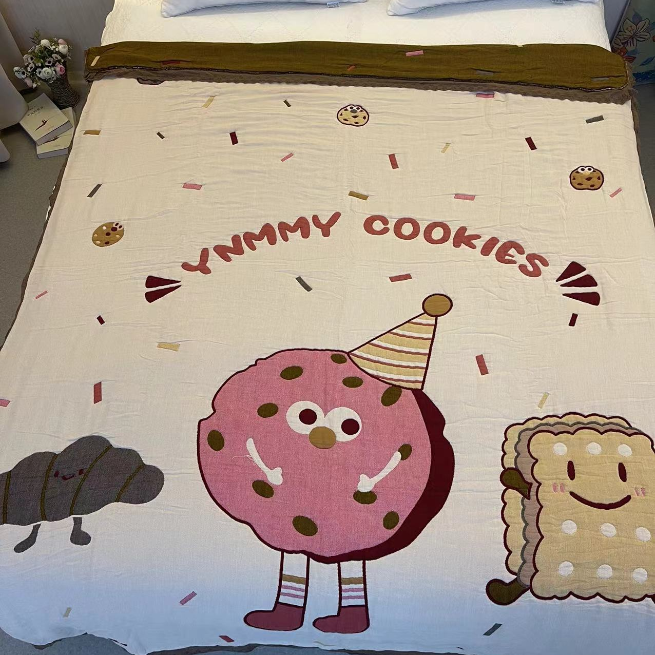 【小饼干】150×200 亲肤柔软四季通用可爱纯棉泡芙被空调被