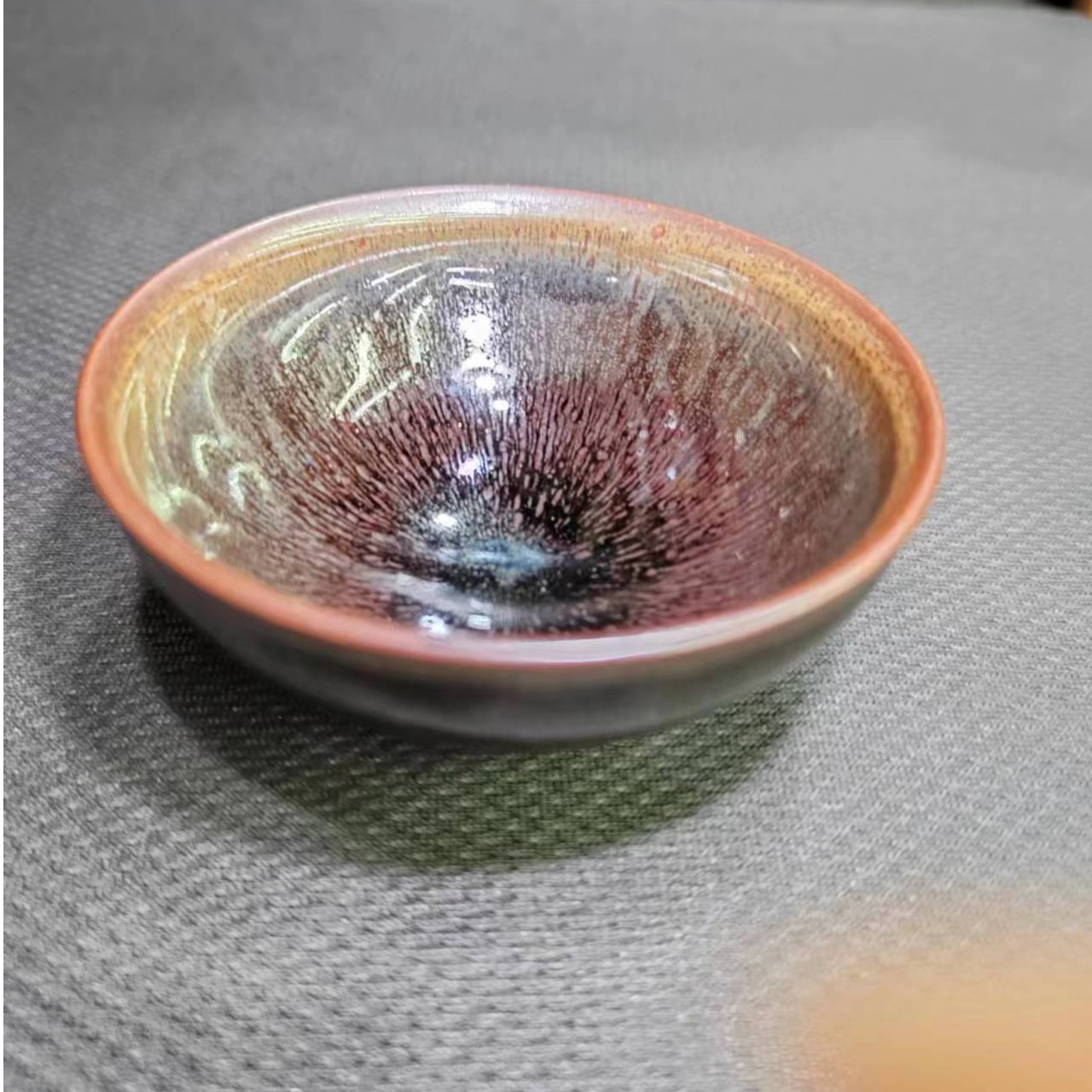 柴韵非遗传承人林杰龙窑柴烧束口杯