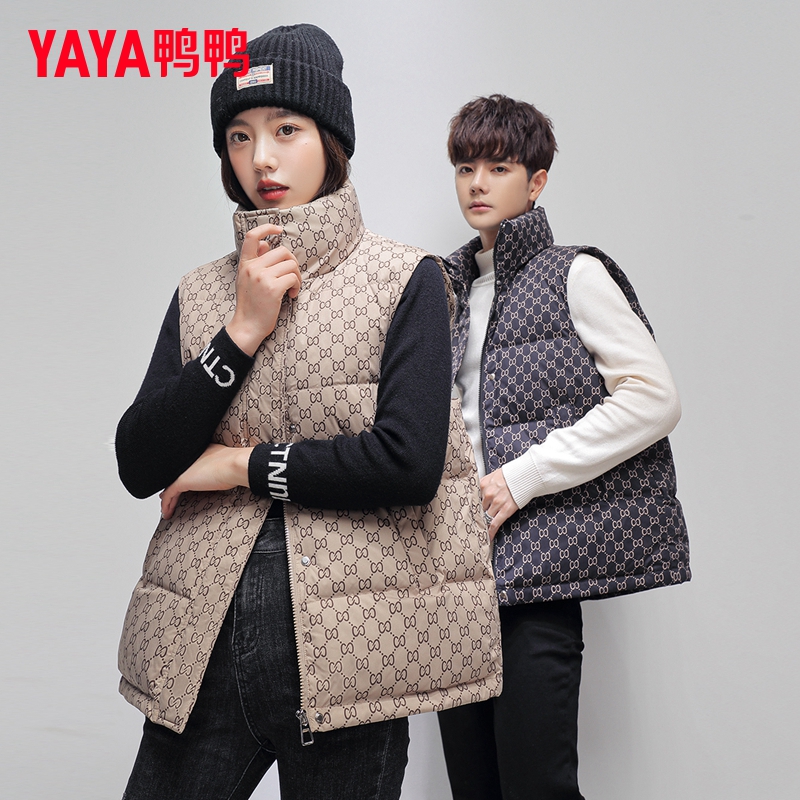 YAYA/鸭鸭韩版背心马甲羽绒服男女同款立领秋冬保暖百搭坎肩