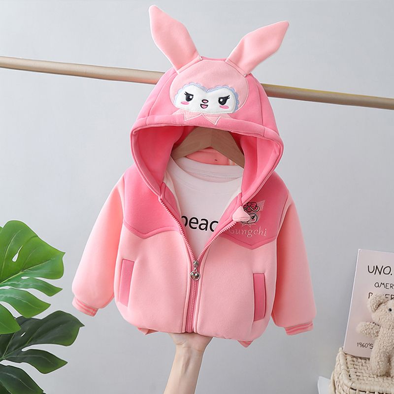 新品巴拉巴拉女童加厚外套秋冬季2023新款儿童加绒上衣宝宝秋冬装