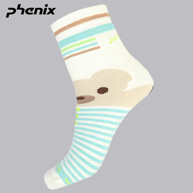 phenix菲尼克斯SKI竞技系列女童保暖透气卡通袜户外滑雪登山袜子
