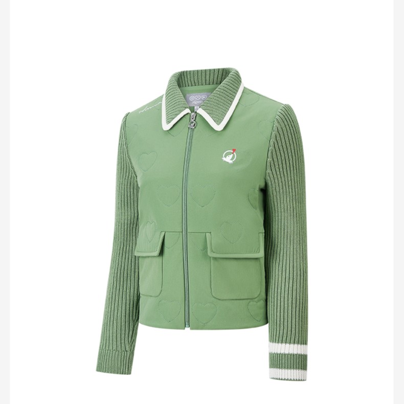 HONMA女士外套针织翻领棉服防泼水运动外套HWJD201H131