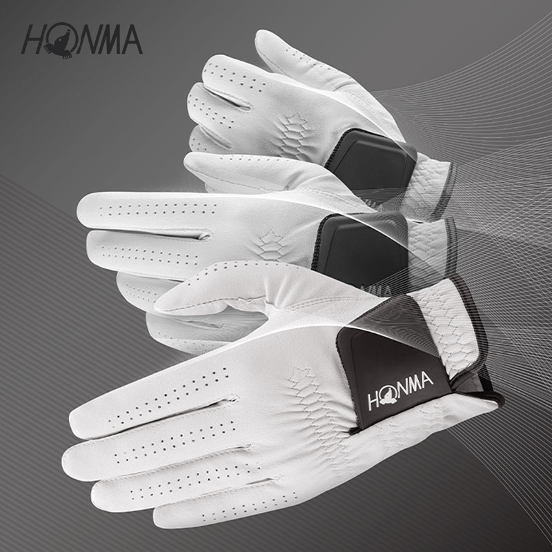 HONMA 高尔夫配件休闲舒适运动弹力仿生羊皮手套GC13225