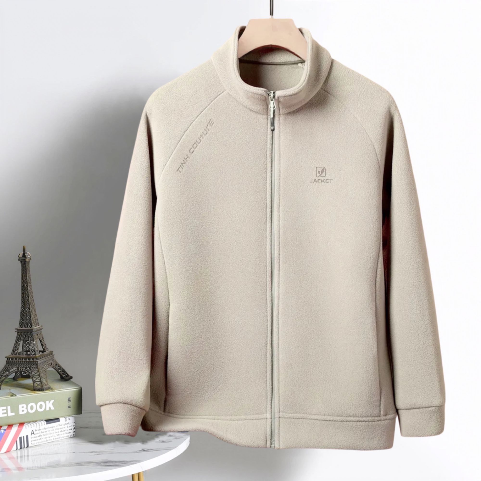 秋冬款女休闲外套户外保暖摇粒绒男士爸爸装立领双面抓绒衣冬季