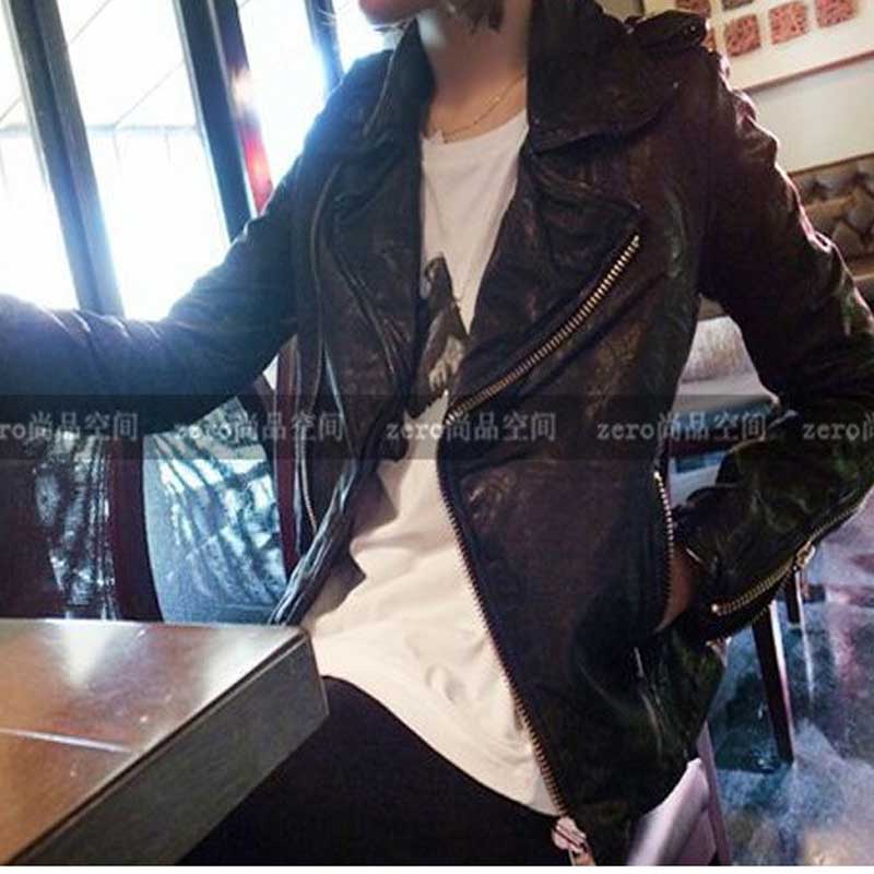 2023经典时尚植鞣皮做旧真皮机车服绵羊皮真皮女夹克外套