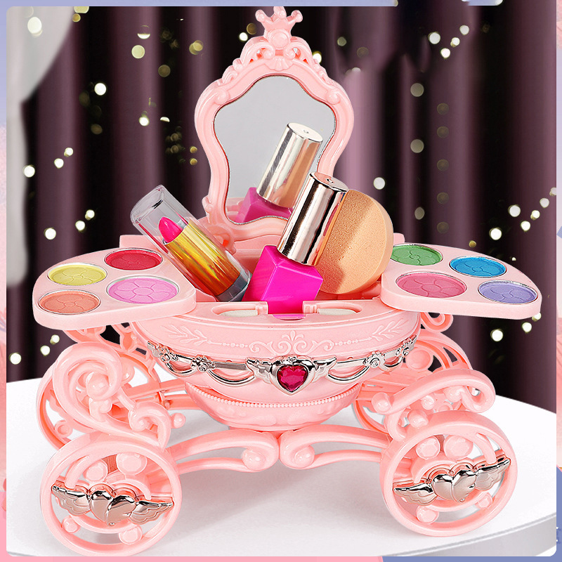 儿童化妆品套装女孩口红眼影仿真梳妆台过家家公主彩妆玩具礼物好