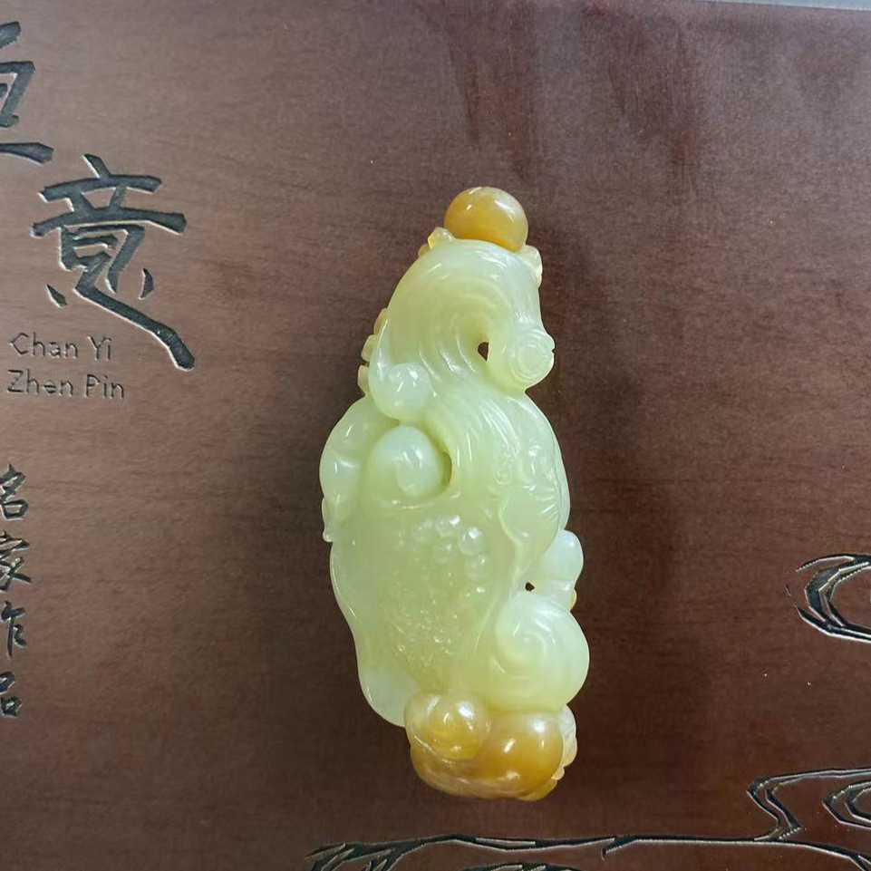 【若羌玉赖哥工作室】糖清白祥云挂件