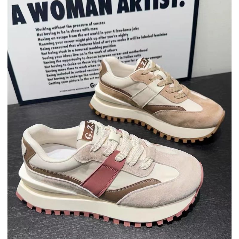 阿甘鞋厚底增高百搭华夫拼色德训鞋 A1815